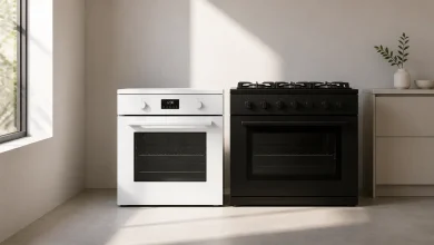 مقایسه فر برقی و گازی در یک آشپزخانه مدرن